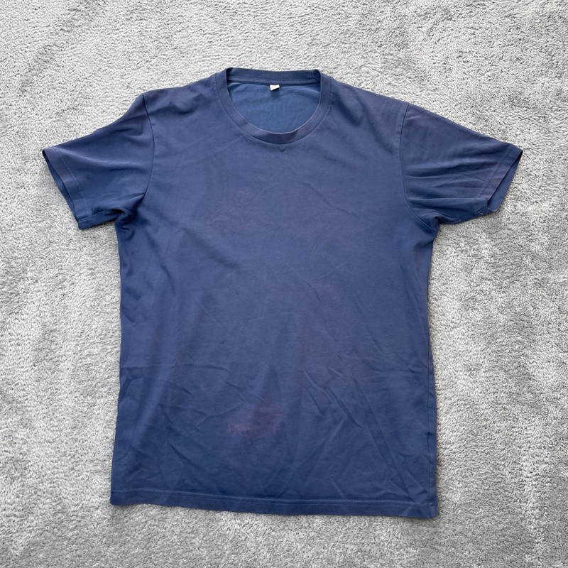 Uniqlo Shirt Mens Large Blue Dry Cotton Quick Drying Casual Wear Regular Fit