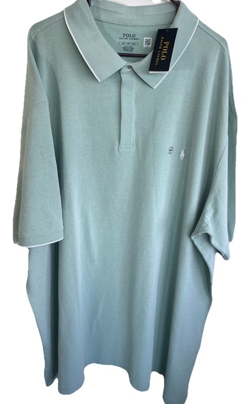 Polo Ralph Lauren Polo Shirt Cotton Mens 4XLT Green W White Pony Golf Tennis