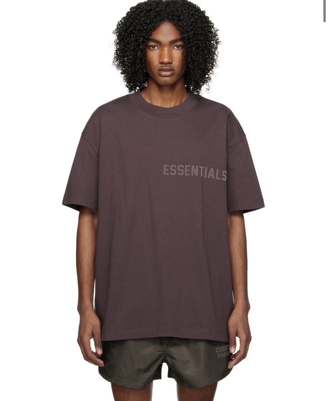 NEW Fear of God Essentials Plum SS23 T-Shirt Size Large (L), 100% Authentic gallery