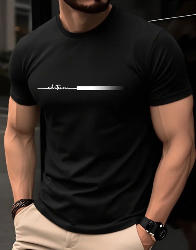 Men’s 100% Cotton T‑Shirt Soft Breathable Casual Top