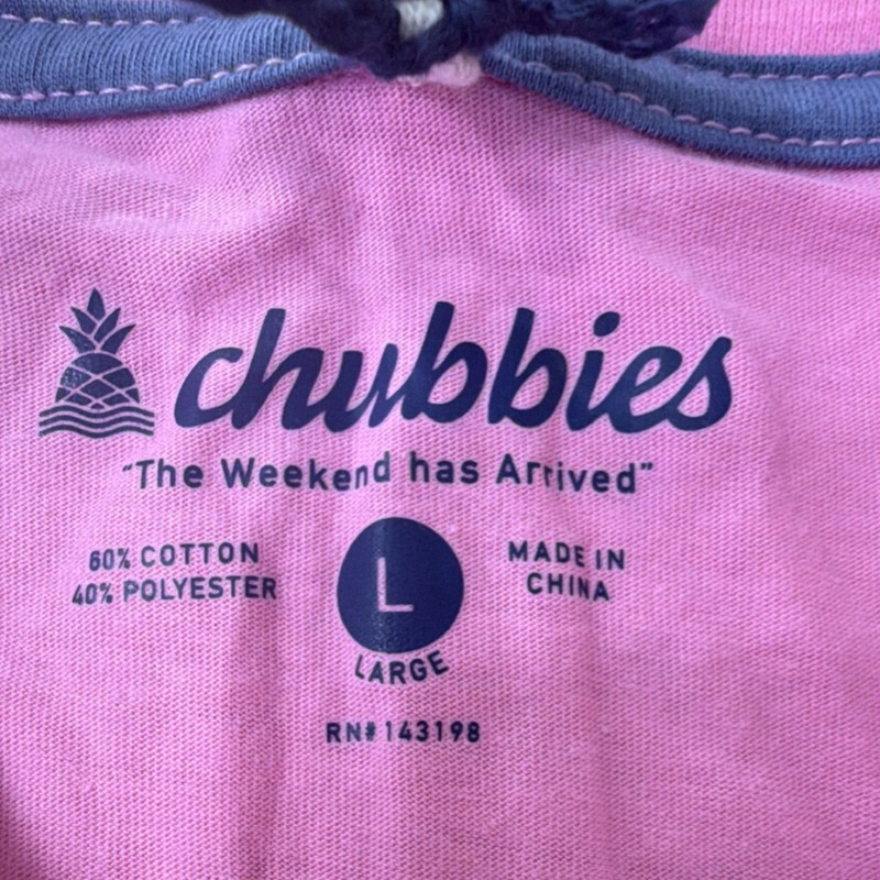 Chubbies The Surfer Men's Pink Blue Graphic Print Pocket T-Shirt L 629251-304 gallery