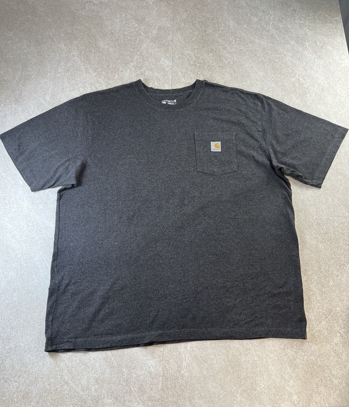 Carhartt K87 Pocket T-Shirt Heavyweight Loose Fit Workwear 2XL Heather Grey