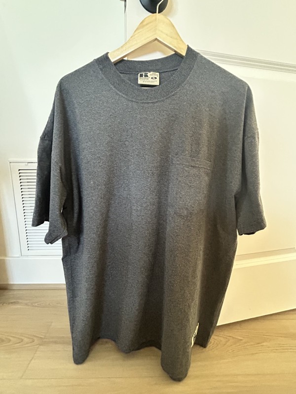 VTG 90’s Russell Athletic Pro Cotton Heavyweight Pocket Tee Blank Gray Men’s XL