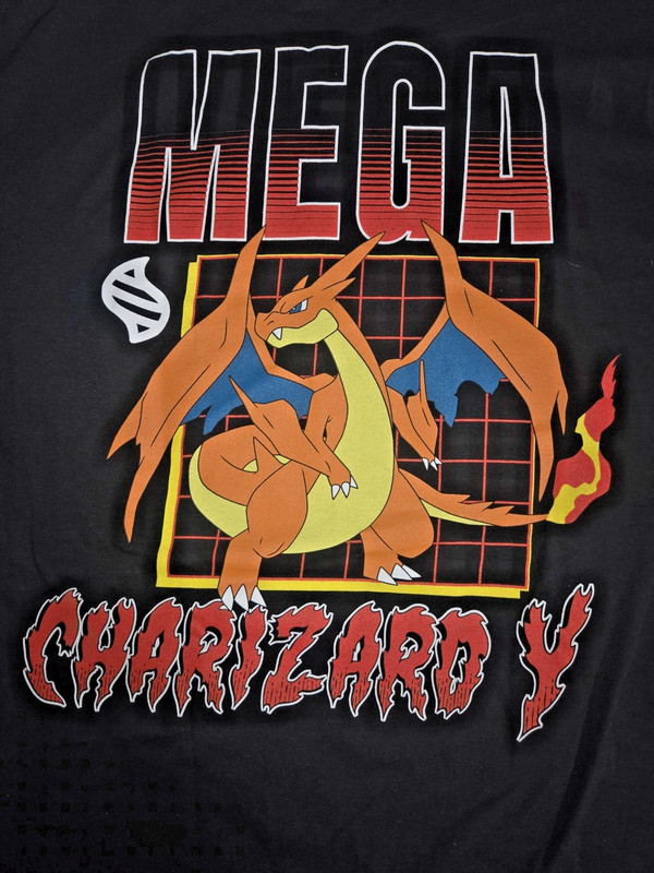 Pokémon Mega Charizard X & Y T-Shirt Black Size Large, NWOT gallery