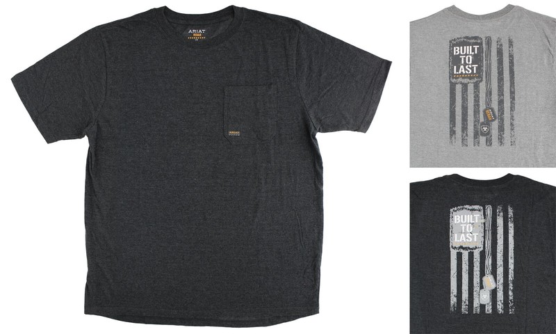 Ariat Men's Graphic T-Shirt Rebar Cotton Strong Blended, Short Sleeve Pre-Wash gallery