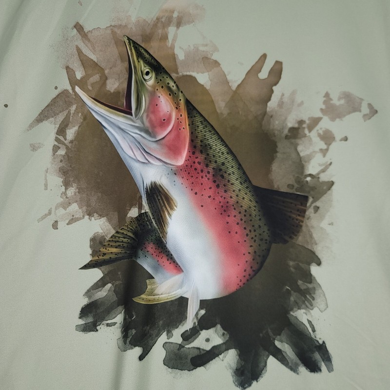 Mossy Oak Fishing Shirt Men 2XL Graphic EAG Elite Angler Performance Long Sleeve