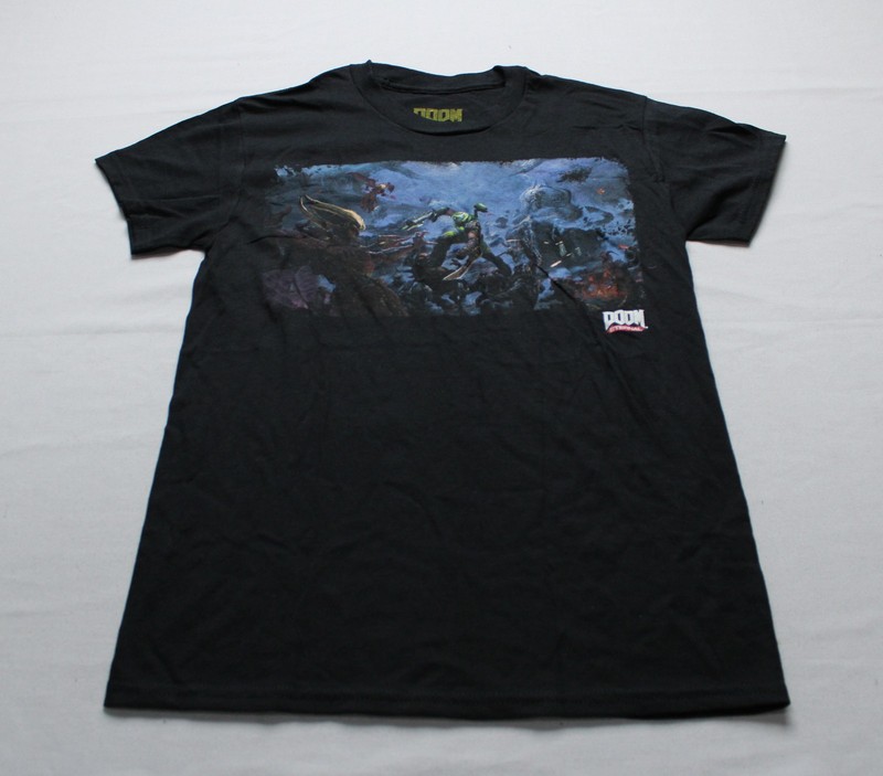 Loot Crate Unisex Adult’s Doom Eternal Crew Neck Graphic T-Shirt EH6 Black Small