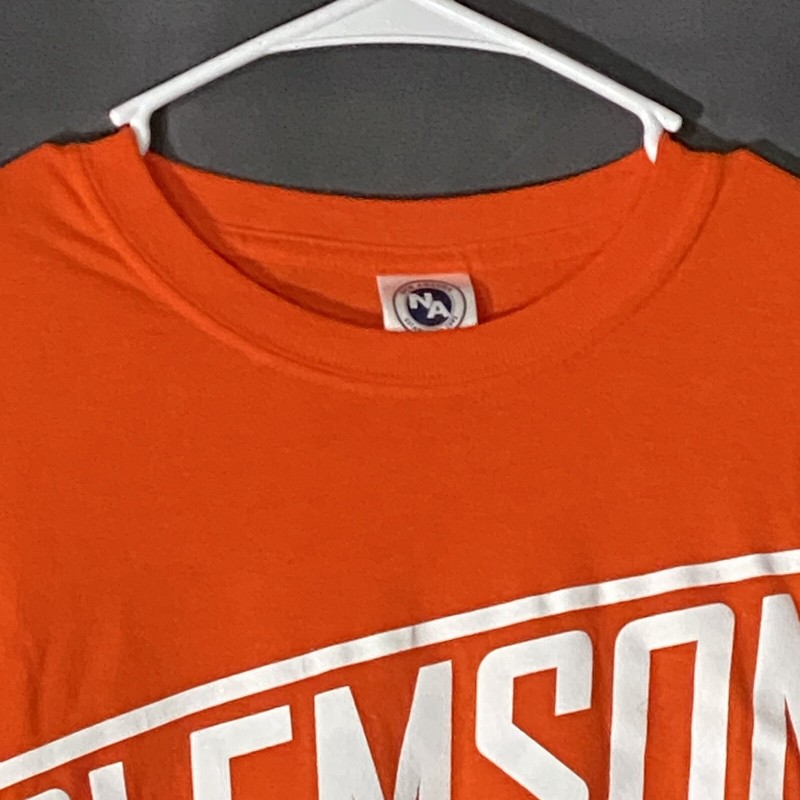 Clemson Tigers Shirt Mens Medium Orange Graphic New Agenda Casual Sport NCAA gallery