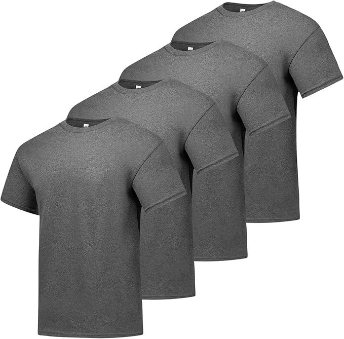 Hanes Men Crew neck T-Shirt 4-Pack ComfortSoft 100% Cotton Heavyweight Tee Plain