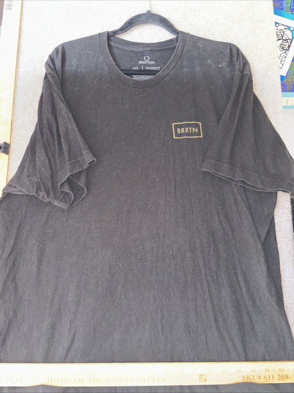 BRIXTON T-SHIRT BLACK M BRIXTON SUPPLY MENS SIZE XL DOUBLE SIDED gallery
