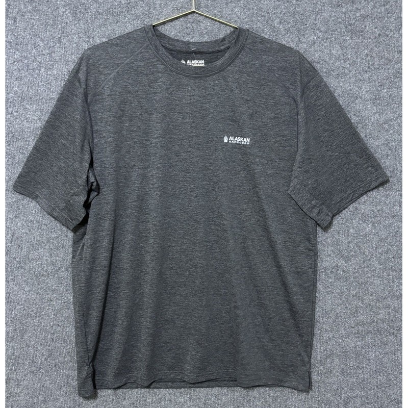 NWT DULULTH ALASKAN HARDGEAR L Mens SS Polyester Tun-Dry Lightweight Tee Gray