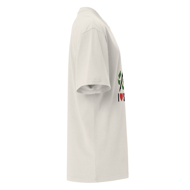 i ❤️ Strippers Cash Oversized faded t Shirt gallery
