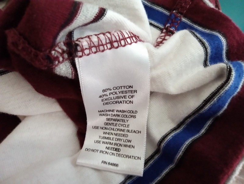 Men's RUSTIC BLUE Long Sleeve Hooded Maroon & White Shirt Size Medium gallery