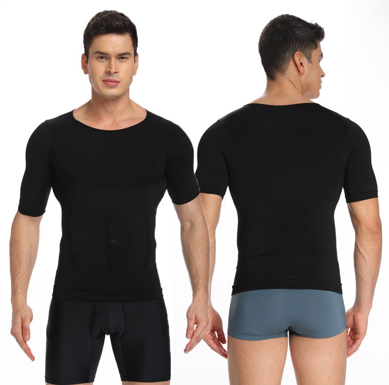 Men Body Shaper Toning T-Shirt Ultra Durable Compression Vest Underwear Tank Top