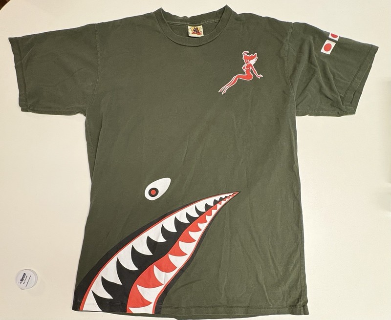 Max Boxxer Flying Tigers Double Sided T-Shirt Men's Size XXL Army Green
