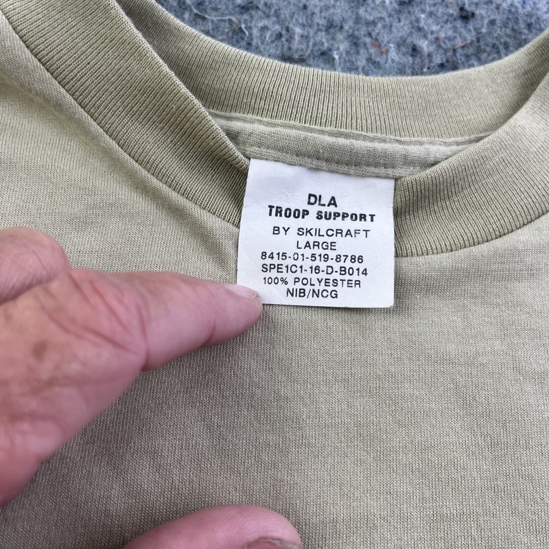 DLA U.S. Army Military Troop Support T-Shirt by Skilcraft Large Sand/Tan gallery