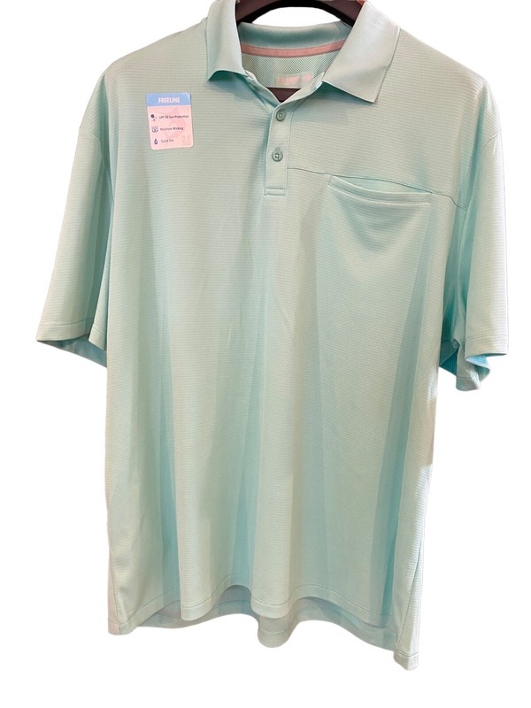 Reel Legends Men’s Shirt Green Polo Short Sleeve Freeline Size XL