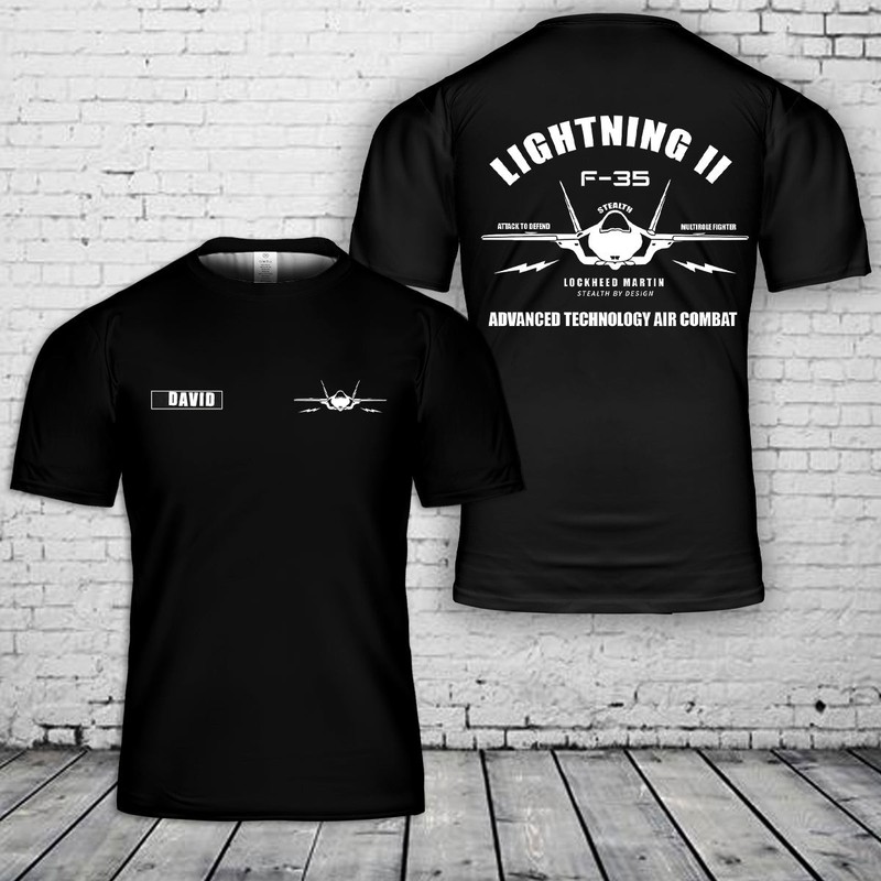 Custom Name F 35 Lightning II 3D T Shirt_wu0_42
