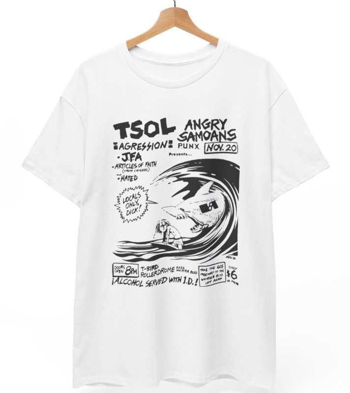 TSOL T-Shirt Vintage 80s Punk Rock Flyer Hardcore Deathrock Unisex Tee