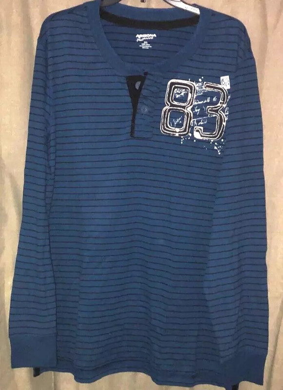 Arizona Jeans Company winter fall style graphic shirt size XXL blue