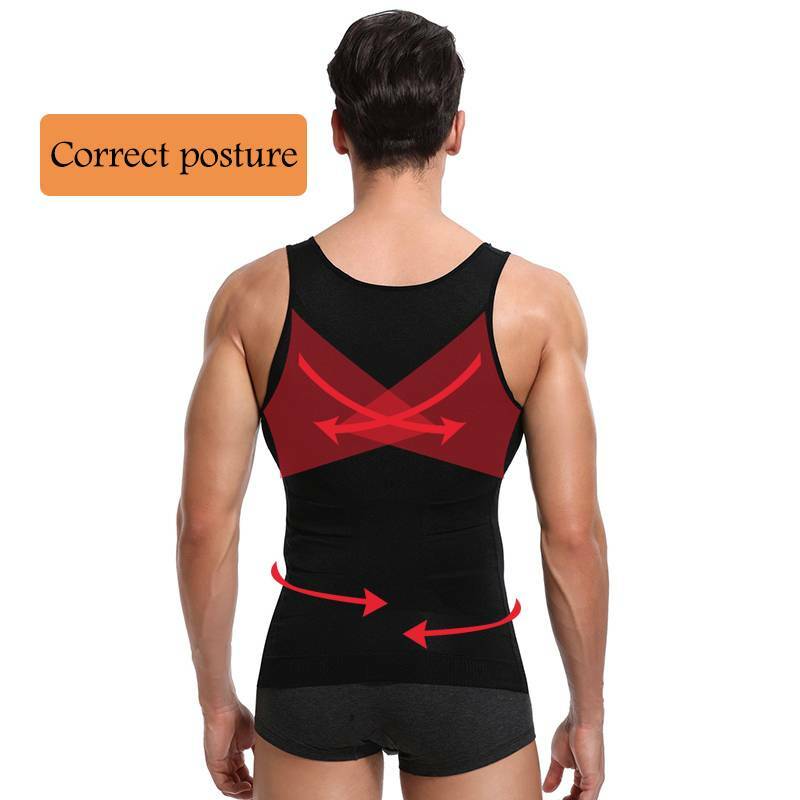 Men's Slimming Vest Body Shaper Abs Abdomen Compression Shirt Workout Tank Tops gallery