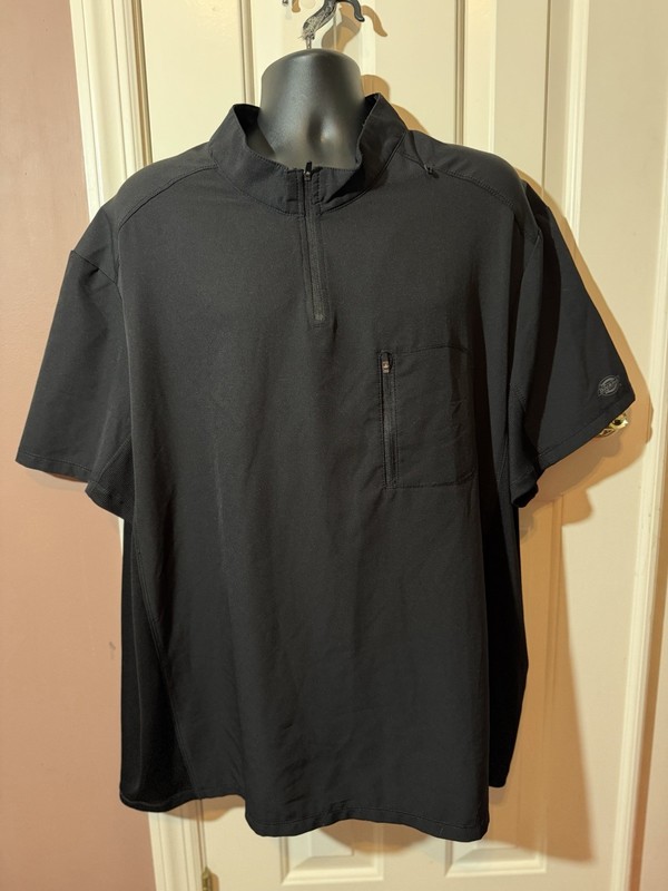 Dickies DK860 1/4 Zip Pullover Mens Size 4XL Short Sleeve Performance Stretch