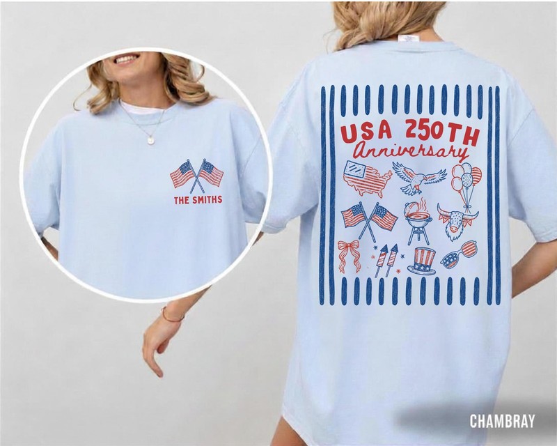 Personalized USA 250th Anniversary Family Matching 4th of July Shirt gallery