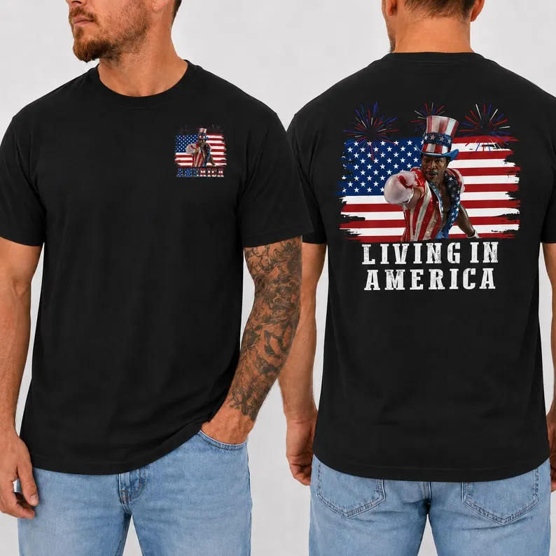 Apollo Creed Living In America T Shirt Gift For Friends