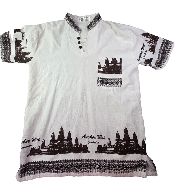 Angkor Men’s XL Camobia Kingdom of Wonder Cotton Graphic Shirt