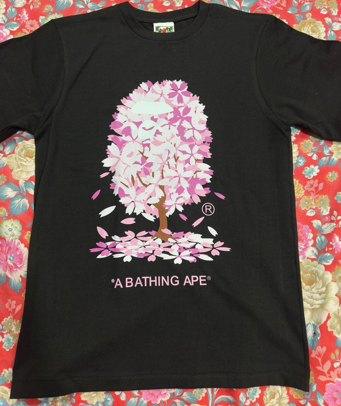 A Bathing Ape Black Sakura Tree Graphic Men’s T-Shirt