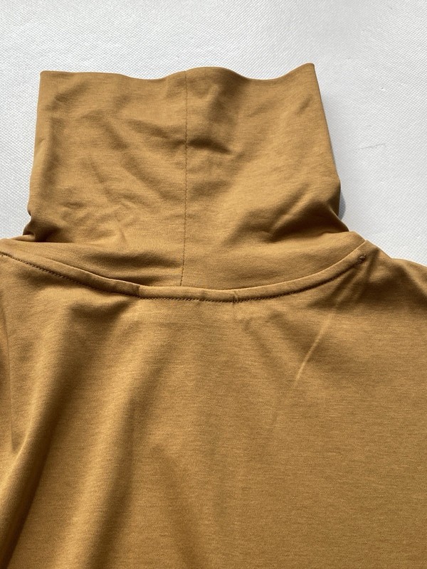 NEW- Size XL Mens Murano Long Sleeve Turtleneck Shirt Liquid Cotton Copper Brown gallery