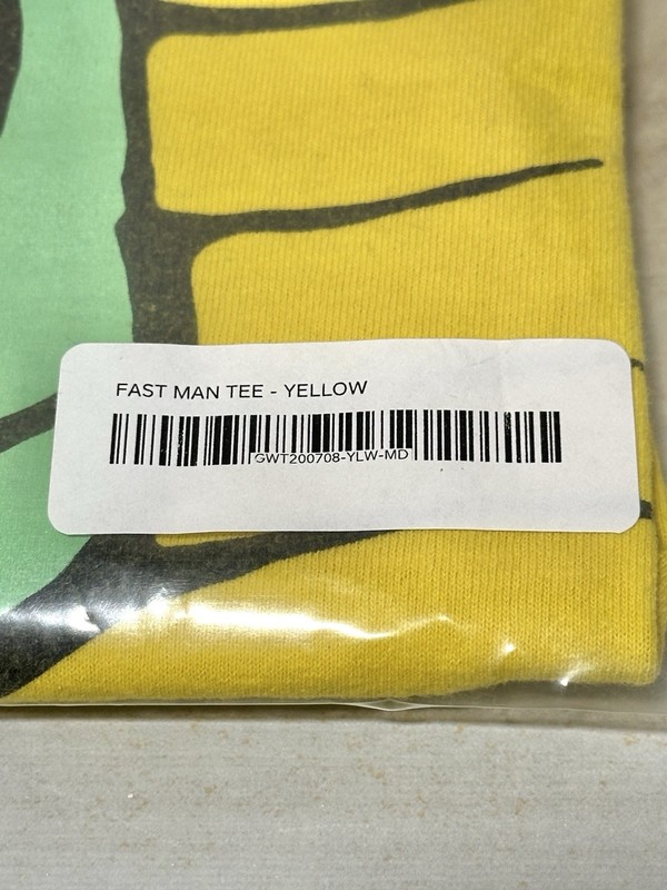 Golf Wang Fast Man Tee Yellow Graphic Print Size M Tyler The Creator 100% Cotton gallery