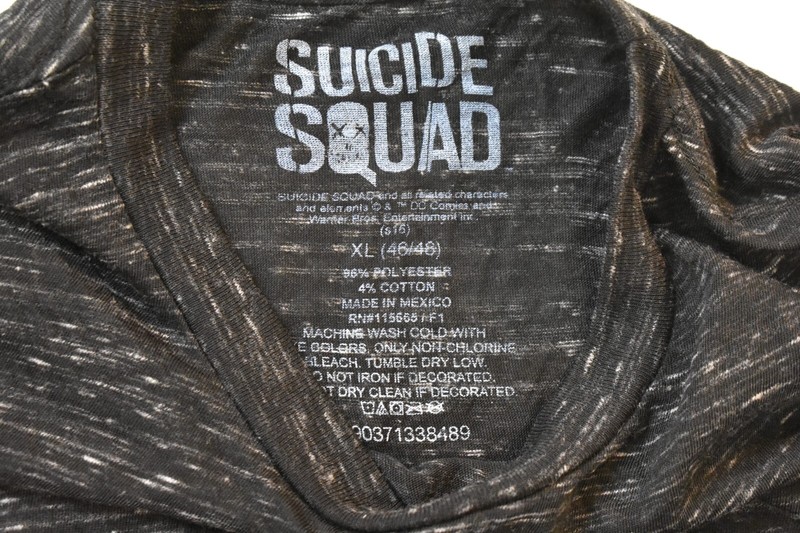 Suicide Squad Mens Joker Crazy Face Dark Charcoal Heather Shirt New S-2XL gallery