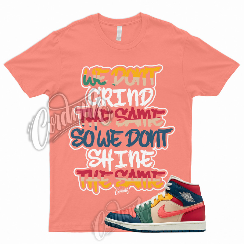 GRIND Shirt for J1 1 Mid Magic Ember Fire Red Taxi French Blue Multi Color Green