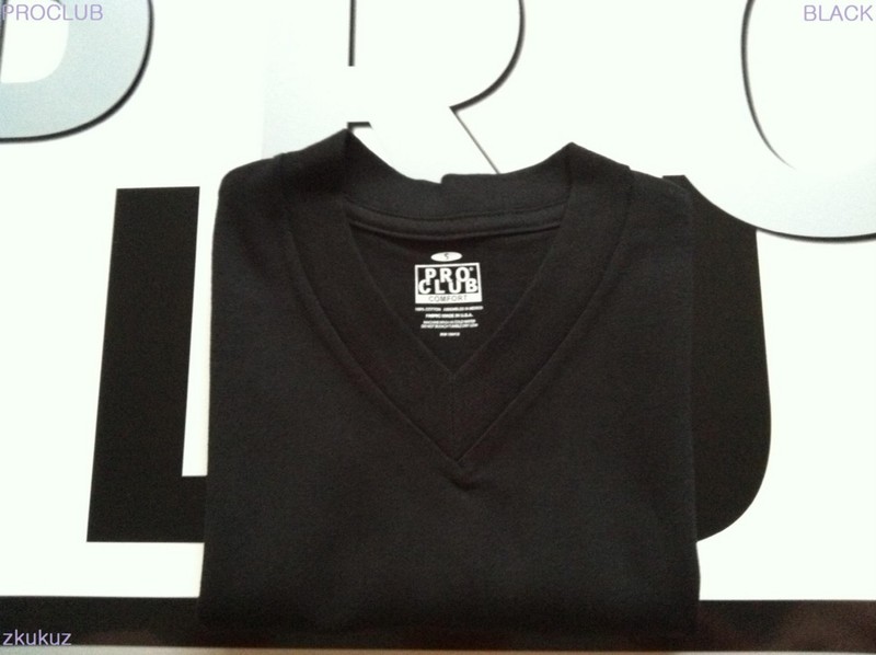 3 NEW PROCLUB V-NECK T-SHIRT COMFORT BLACK BLANK PLAIN PRO CLUB S-3XL 3PC