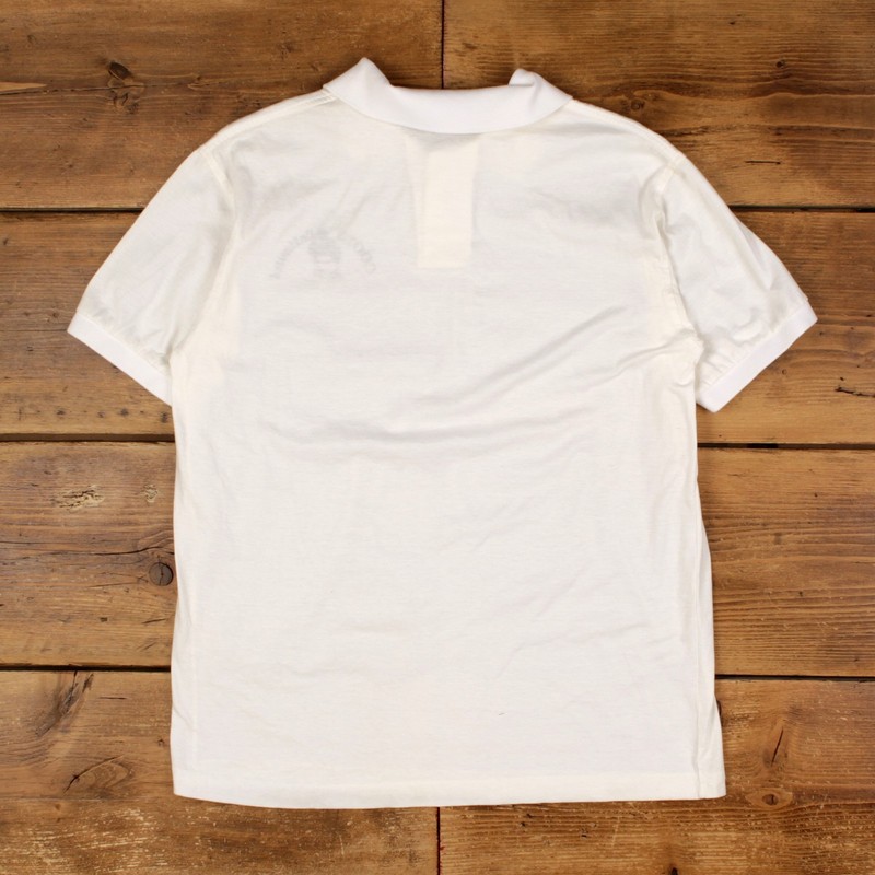 Vintage Single Stitch T Shirt Polo Shirt Medium 90s USA Made Cross Creek White gallery