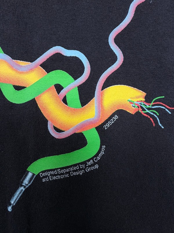 Vintage Touch Tone Wild Oats Wired for Sound Guitar Shirt Size XL Black Tee USA gallery