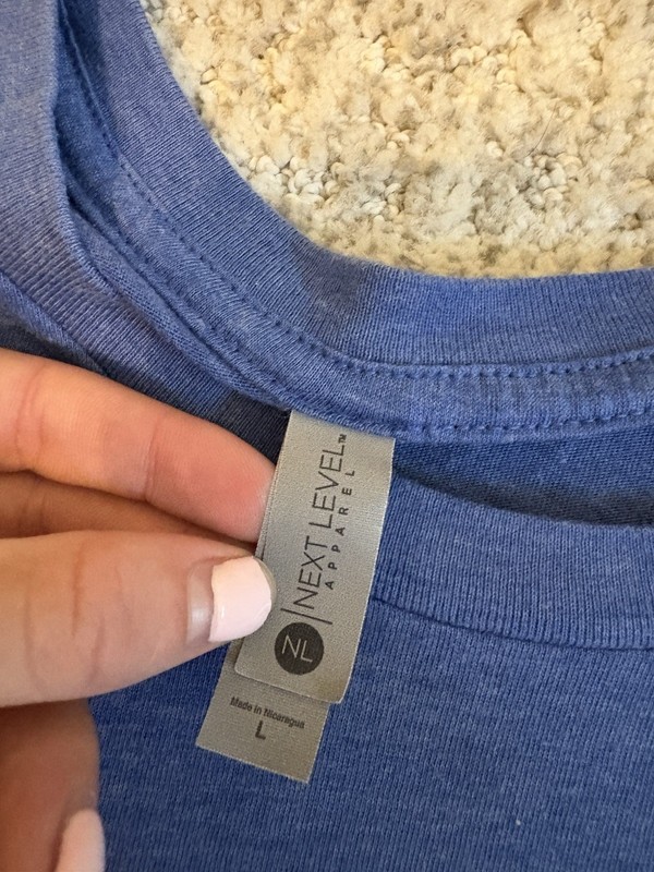 Next Level Apparel Blue Tee Size L American Dog USA 4th of July gallery
