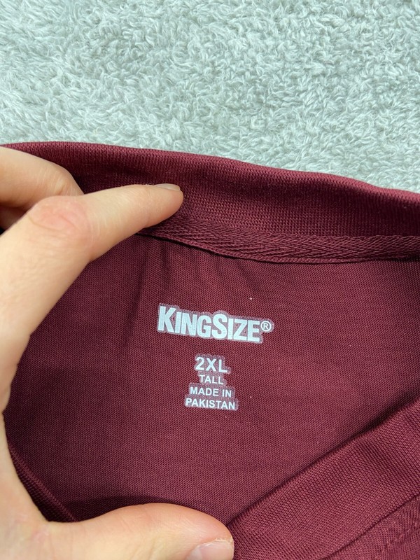 KingSize Shirt Men's Extra Extra Large Tall Red Short Sleeve Workwear Athleisure gallery