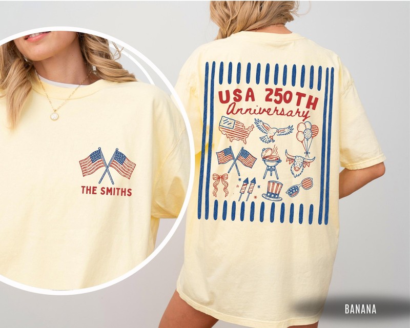 Personalized USA 250th Anniversary Family Matching 4th of July Shirt gallery