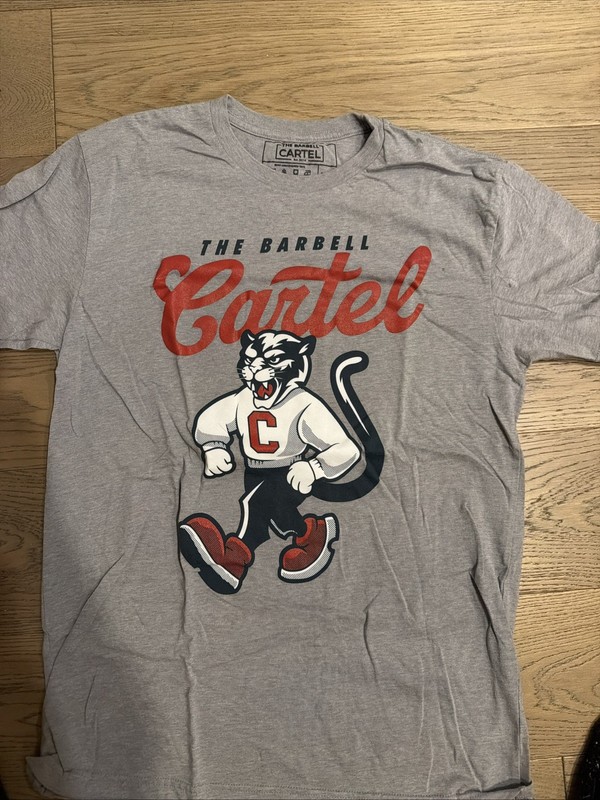 The Barbell Cartel gray panther T-Shirt Men's Size Large