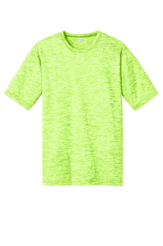 Sport-Tek ST-390 Mens T Shirt Posi Charge Shock Lime Heather Size Medium 38-40” gallery