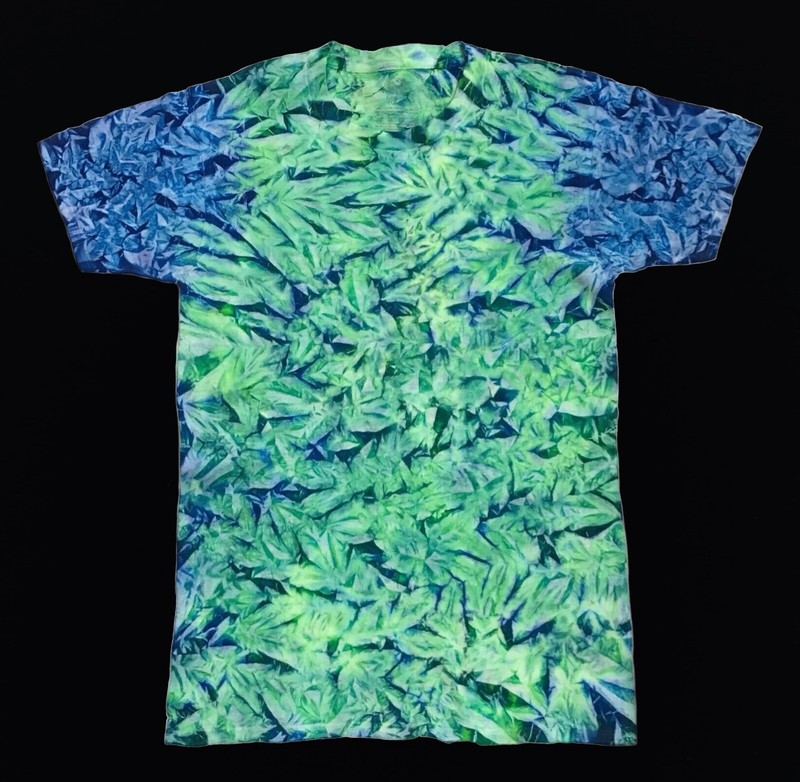 *New* 2XL – Sm Handmade Tie Dye, Shallow Water Cruncht Crinkle, Crew or V-Neck