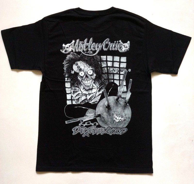 MOTLEY CRUE T-Shirt RARE Embroidered Logo Dr. Feelgood Vince Neil Tommy Lee Sixx gallery