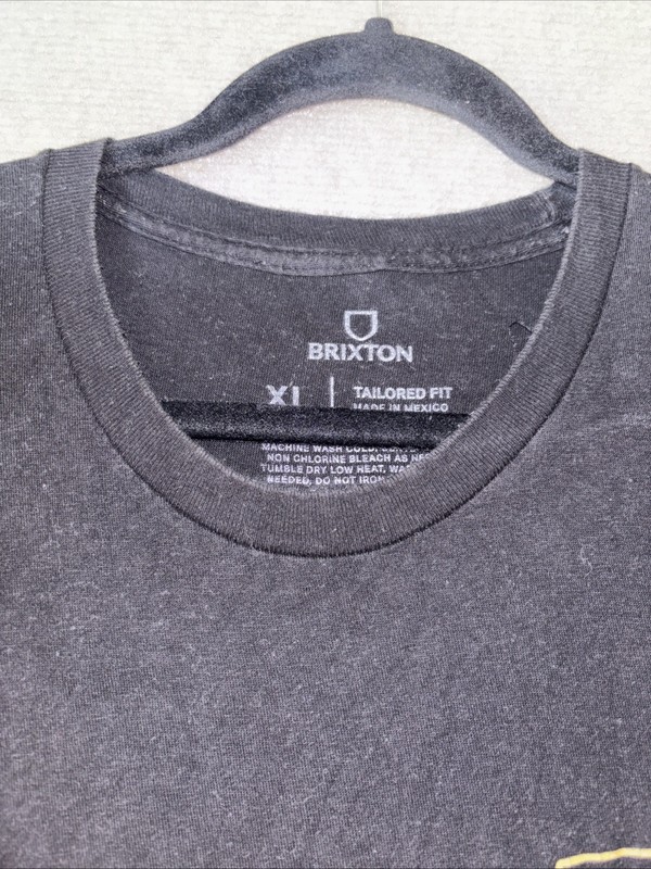 BRIXTON T-SHIRT BLACK M BRIXTON SUPPLY MENS SIZE XL DOUBLE SIDED gallery