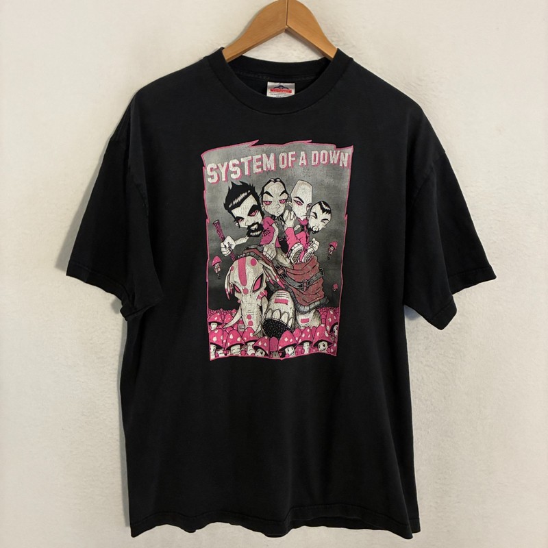 Vtg Y2K System Of A Down 02 Cartoon Shirt Adult XL Band Rock Merch Tour Tee