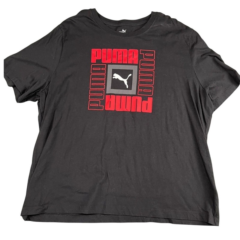 men’s 3XL black and red Puma t-shirt good condition