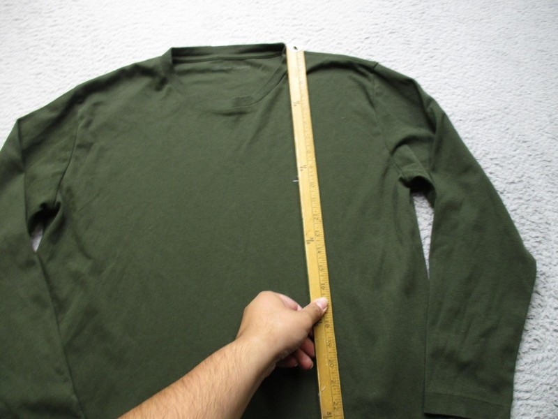 Texas Standard Shirt Mens L Olive Green Long Sleeve Crewneck Embroidered gallery