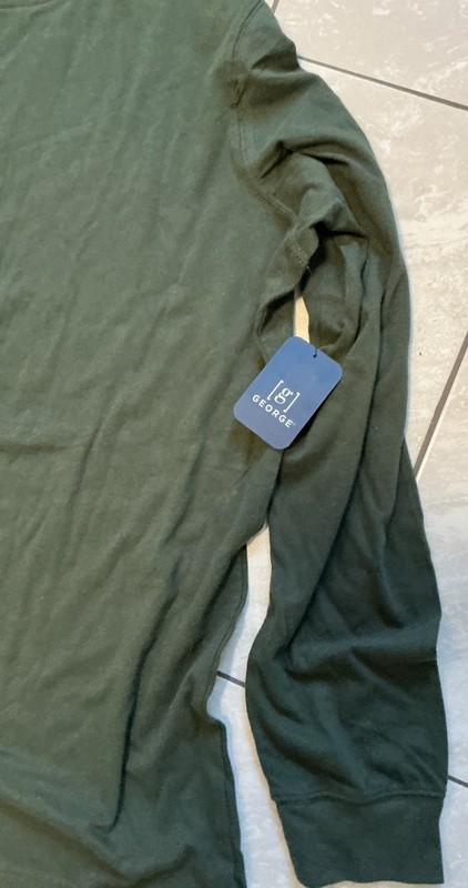 George Men's T-Shirt Extra Large Olive Cotton Polyester Crew Neck gallery