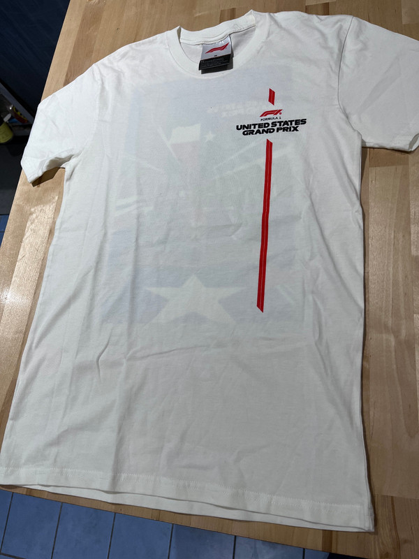 Formula 1 United States Grand Prix WHITE T-Shirt F1 Racing – Unisex Sz S